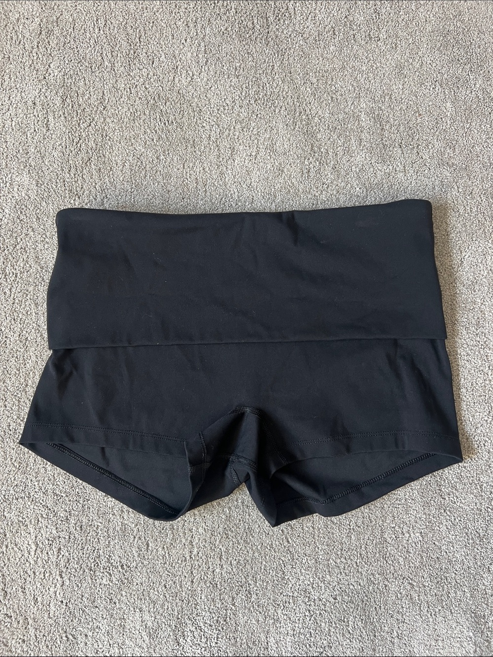 Garage low rise Foldover Black Women's Shorts